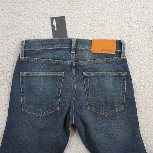 Buck Mason 12 Month Wash Slim Fit Stretch Jean size 28 x 34 Tall Skinny Blue NEW - Picture 7 of 13